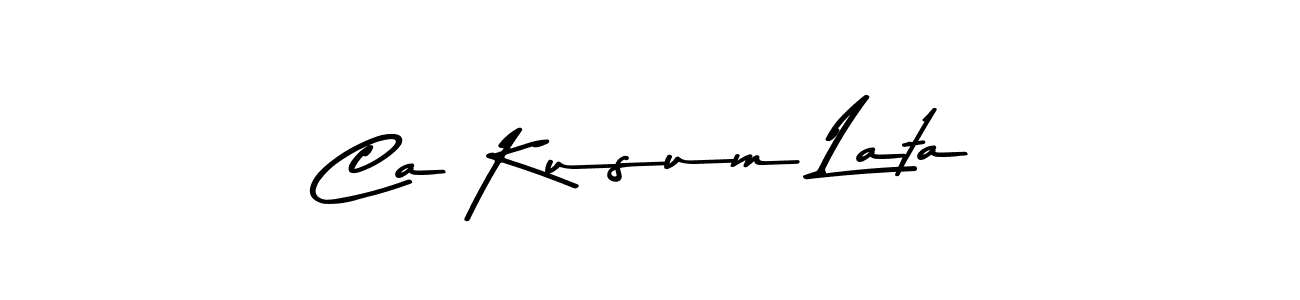 The best way (Asem Kandis PERSONAL USE) to make a short signature is to pick only two or three words in your name. The name Ca Kusum Lata include a total of six letters. For converting this name. Ca Kusum Lata signature style 9 images and pictures png