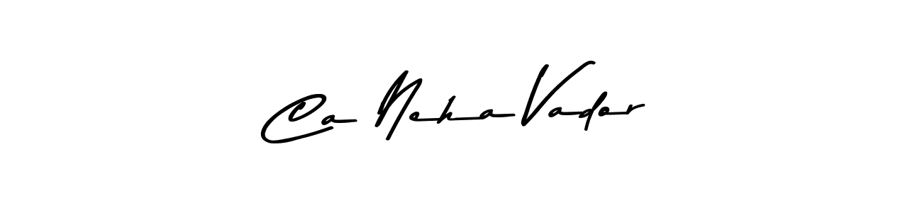 Also You can easily find your signature by using the search form. We will create Ca Neha Vador name handwritten signature images for you free of cost using Asem Kandis PERSONAL USE sign style. Ca Neha Vador signature style 9 images and pictures png