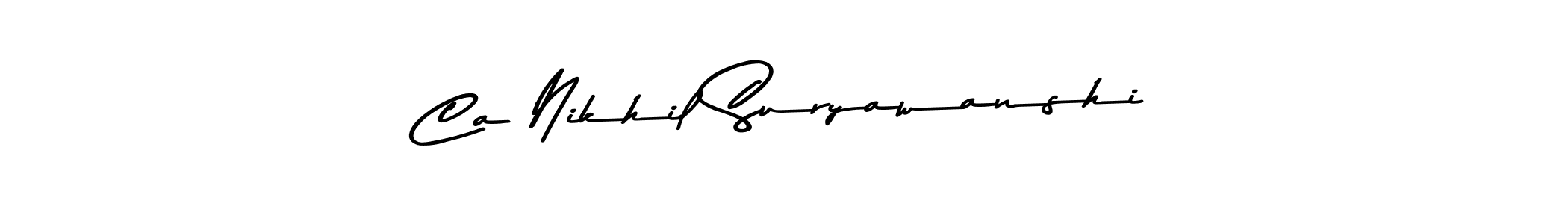 Asem Kandis PERSONAL USE is a professional signature style that is perfect for those who want to add a touch of class to their signature. It is also a great choice for those who want to make their signature more unique. Get Ca Nikhil Suryawanshi name to fancy signature for free. Ca Nikhil Suryawanshi signature style 9 images and pictures png