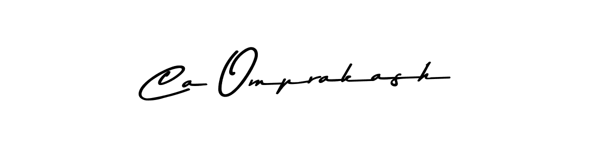 Asem Kandis PERSONAL USE is a professional signature style that is perfect for those who want to add a touch of class to their signature. It is also a great choice for those who want to make their signature more unique. Get Ca Omprakash name to fancy signature for free. Ca Omprakash signature style 9 images and pictures png