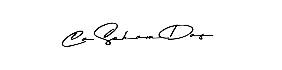 The best way (Asem Kandis PERSONAL USE) to make a short signature is to pick only two or three words in your name. The name Ca Soham Das include a total of six letters. For converting this name. Ca Soham Das signature style 9 images and pictures png