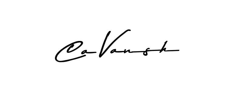 How to make Ca Vansh name signature. Use Asem Kandis PERSONAL USE style for creating short signs online. This is the latest handwritten sign. Ca Vansh signature style 9 images and pictures png