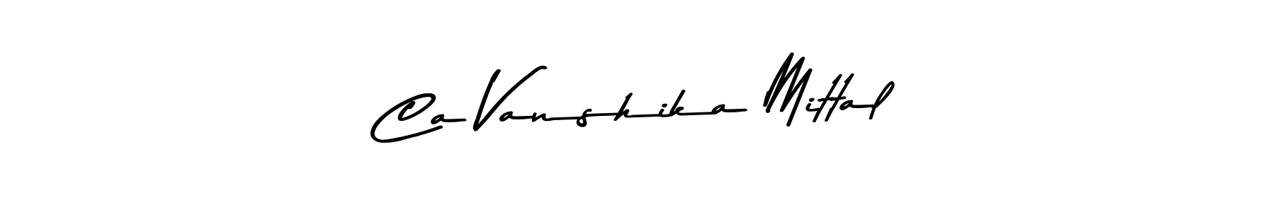 if you are searching for the best signature style for your name Ca Vanshika Mittal. so please give up your signature search. here we have designed multiple signature styles  using Asem Kandis PERSONAL USE. Ca Vanshika Mittal signature style 9 images and pictures png