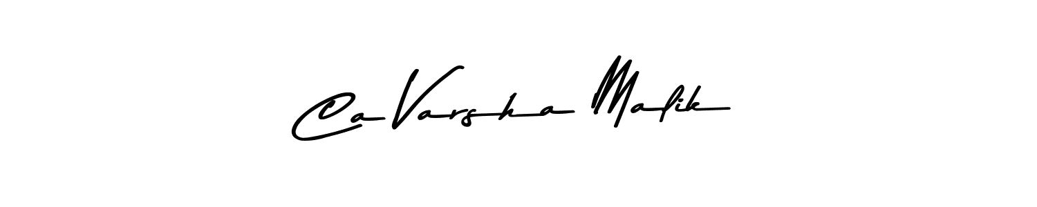 Make a beautiful signature design for name Ca Varsha Malik. Use this online signature maker to create a handwritten signature for free. Ca Varsha Malik signature style 9 images and pictures png