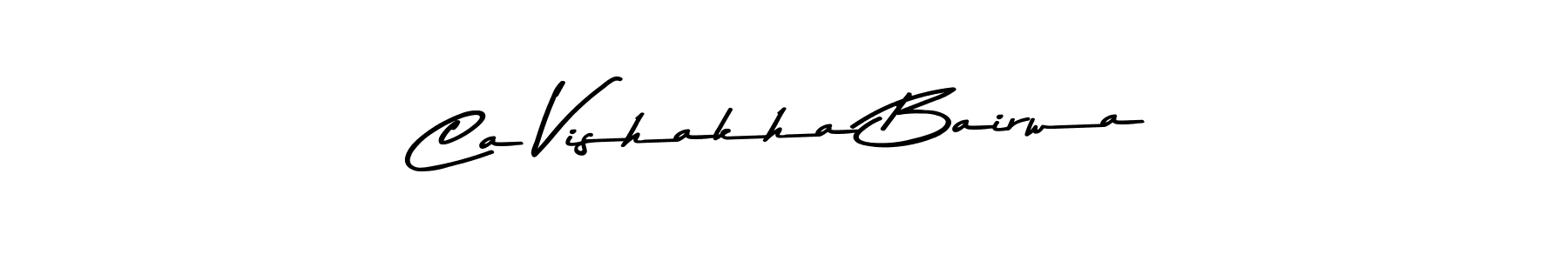 How to make Ca Vishakha Bairwa signature? Asem Kandis PERSONAL USE is a professional autograph style. Create handwritten signature for Ca Vishakha Bairwa name. Ca Vishakha Bairwa signature style 9 images and pictures png