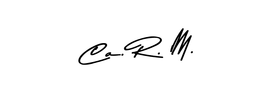 The best way (Asem Kandis PERSONAL USE) to make a short signature is to pick only two or three words in your name. The name Ca. R. M. include a total of six letters. For converting this name. Ca. R. M. signature style 9 images and pictures png