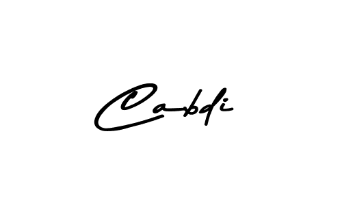 How to make Cabdi name signature. Use Asem Kandis PERSONAL USE style for creating short signs online. This is the latest handwritten sign. Cabdi signature style 9 images and pictures png