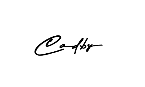 How to make Cadby name signature. Use Asem Kandis PERSONAL USE style for creating short signs online. This is the latest handwritten sign. Cadby signature style 9 images and pictures png