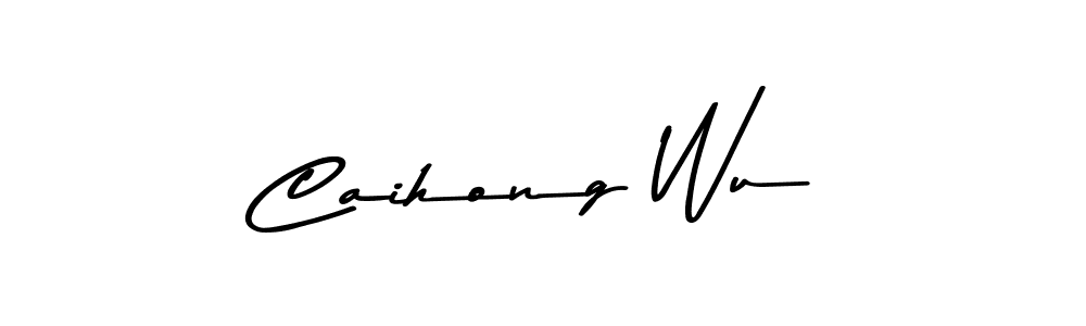 How to make Caihong Wu name signature. Use Asem Kandis PERSONAL USE style for creating short signs online. This is the latest handwritten sign. Caihong Wu signature style 9 images and pictures png