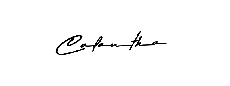 How to make Calantha name signature. Use Asem Kandis PERSONAL USE style for creating short signs online. This is the latest handwritten sign. Calantha signature style 9 images and pictures png