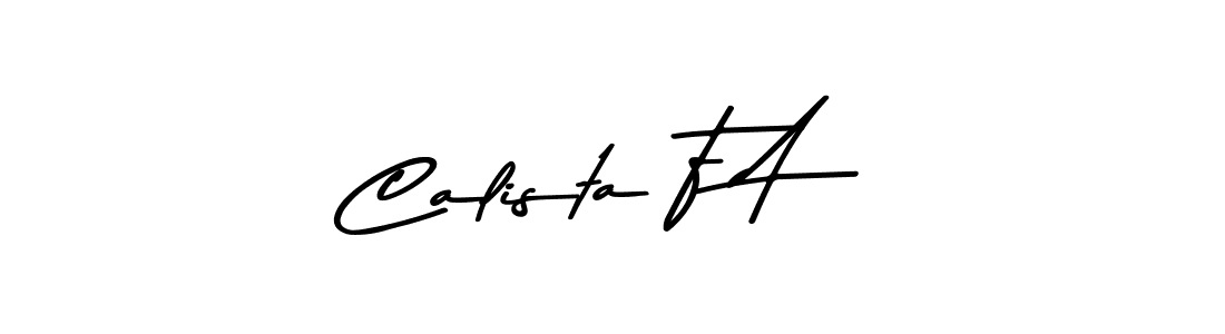 Also You can easily find your signature by using the search form. We will create Calista F A name handwritten signature images for you free of cost using Asem Kandis PERSONAL USE sign style. Calista F A signature style 9 images and pictures png