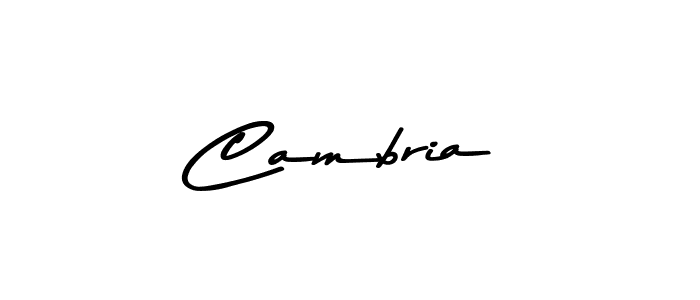 Design your own signature with our free online signature maker. With this signature software, you can create a handwritten (Asem Kandis PERSONAL USE) signature for name Cambria. Cambria signature style 9 images and pictures png