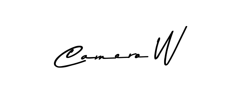 How to make Camero W name signature. Use Asem Kandis PERSONAL USE style for creating short signs online. This is the latest handwritten sign. Camero W signature style 9 images and pictures png