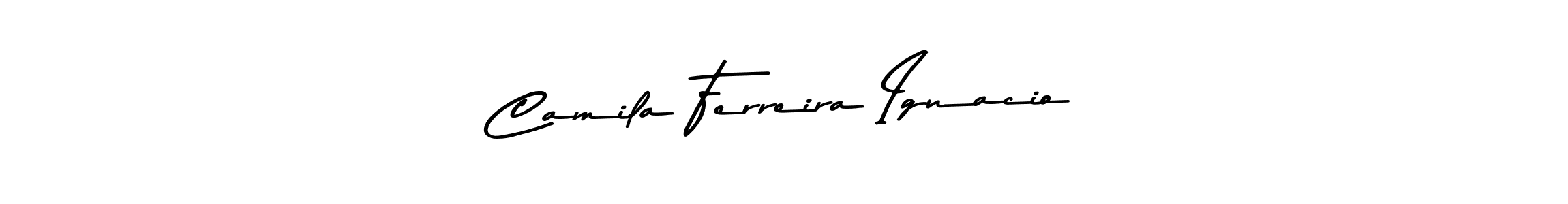 See photos of Camila Ferreira Ignacio official signature by Spectra . Check more albums & portfolios. Read reviews & check more about Asem Kandis PERSONAL USE font. Camila Ferreira Ignacio signature style 9 images and pictures png
