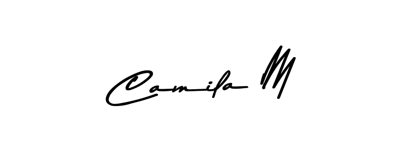 Make a beautiful signature design for name Camila M. With this signature (Asem Kandis PERSONAL USE) style, you can create a handwritten signature for free. Camila M signature style 9 images and pictures png
