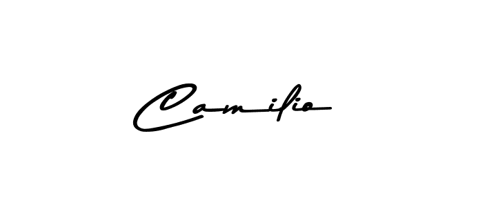 Create a beautiful signature design for name Camilio. With this signature (Asem Kandis PERSONAL USE) fonts, you can make a handwritten signature for free. Camilio signature style 9 images and pictures png