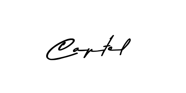 How to make Captel name signature. Use Asem Kandis PERSONAL USE style for creating short signs online. This is the latest handwritten sign. Captel signature style 9 images and pictures png