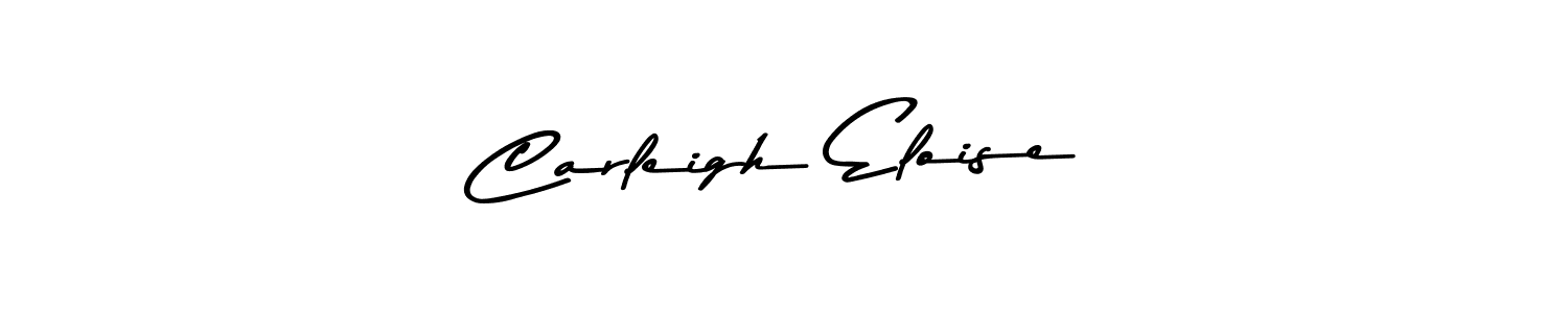 How to make Carleigh Eloise name signature. Use Asem Kandis PERSONAL USE style for creating short signs online. This is the latest handwritten sign. Carleigh Eloise signature style 9 images and pictures png