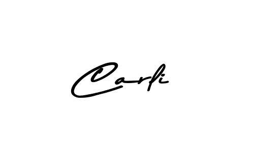 Create a beautiful signature design for name Carli. With this signature (Asem Kandis PERSONAL USE) fonts, you can make a handwritten signature for free. Carli signature style 9 images and pictures png
