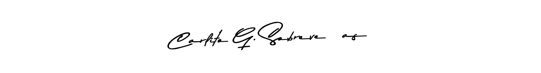 Use a signature maker to create a handwritten signature online. With this signature software, you can design (Asem Kandis PERSONAL USE) your own signature for name Carlito G. Sobreveñas. Carlito G. Sobreveñas signature style 9 images and pictures png