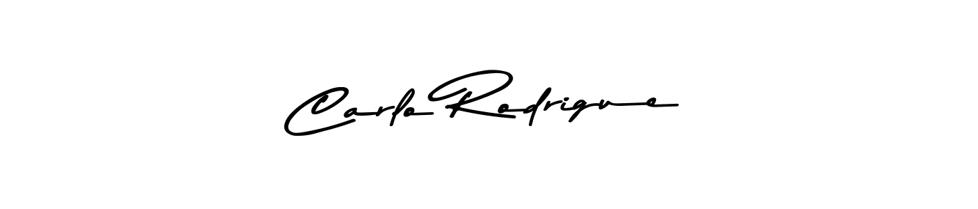 How to make Carlo Rodrigue name signature. Use Asem Kandis PERSONAL USE style for creating short signs online. This is the latest handwritten sign. Carlo Rodrigue signature style 9 images and pictures png