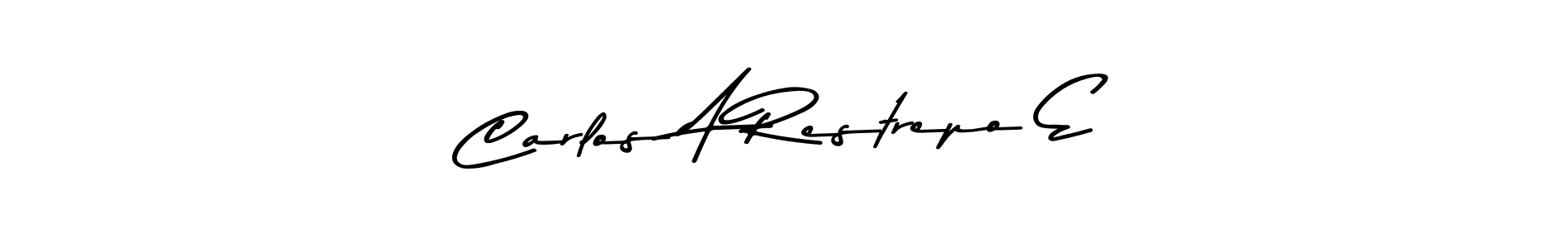 The best way (Asem Kandis PERSONAL USE) to make a short signature is to pick only two or three words in your name. The name Carlos A Restrepo E include a total of six letters. For converting this name. Carlos A Restrepo E signature style 9 images and pictures png