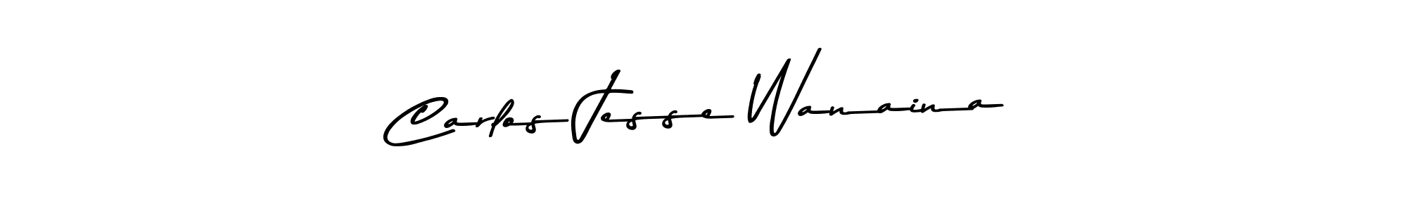 How to make Carlos Jesse Wanaina name signature. Use Asem Kandis PERSONAL USE style for creating short signs online. This is the latest handwritten sign. Carlos Jesse Wanaina signature style 9 images and pictures png