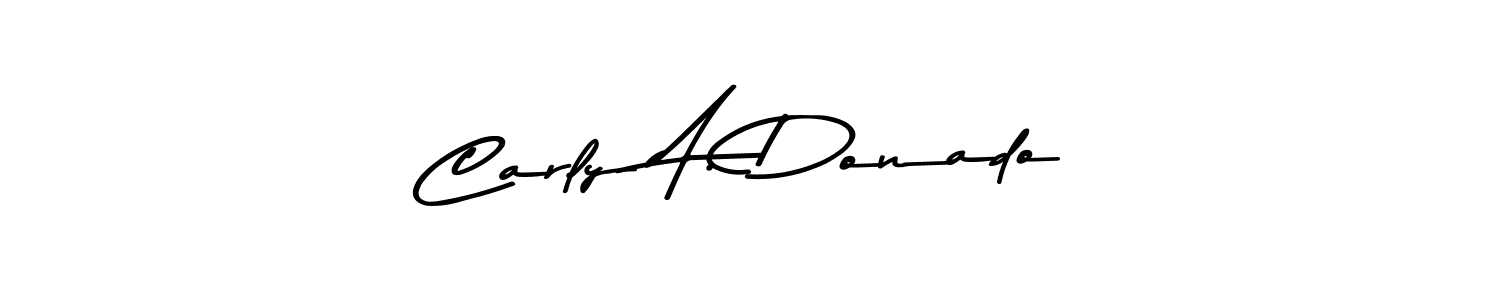 How to make Carly A. Donado name signature. Use Asem Kandis PERSONAL USE style for creating short signs online. This is the latest handwritten sign. Carly A. Donado signature style 9 images and pictures png