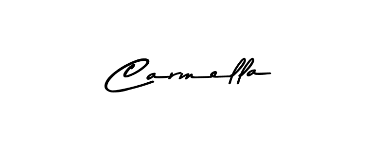 Create a beautiful signature design for name Carmella. With this signature (Asem Kandis PERSONAL USE) fonts, you can make a handwritten signature for free. Carmella signature style 9 images and pictures png