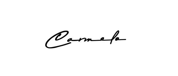 How to make Carmelo name signature. Use Asem Kandis PERSONAL USE style for creating short signs online. This is the latest handwritten sign. Carmelo signature style 9 images and pictures png