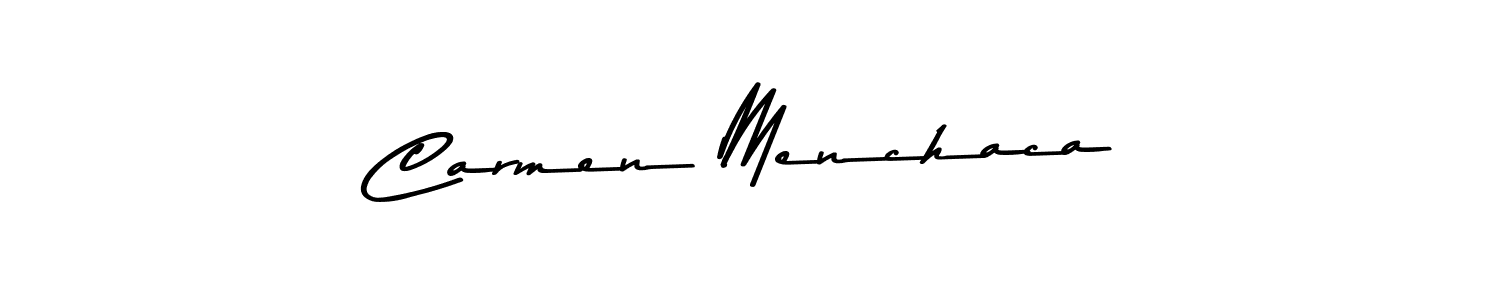 Create a beautiful signature design for name Carmen Menchaca. With this signature (Asem Kandis PERSONAL USE) fonts, you can make a handwritten signature for free. Carmen Menchaca signature style 9 images and pictures png