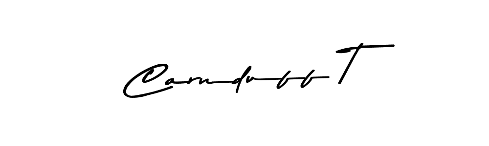 How to make Carnduff T name signature. Use Asem Kandis PERSONAL USE style for creating short signs online. This is the latest handwritten sign. Carnduff T signature style 9 images and pictures png
