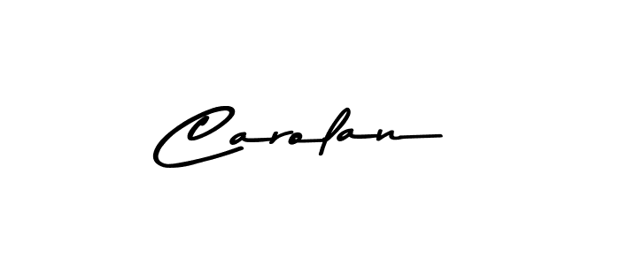 Design your own signature with our free online signature maker. With this signature software, you can create a handwritten (Asem Kandis PERSONAL USE) signature for name Carolan. Carolan signature style 9 images and pictures png