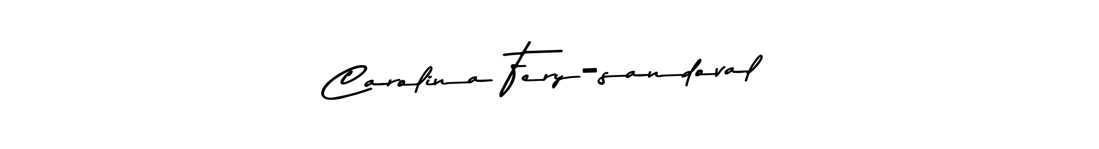 How to make Carolina Fery-sandoval name signature. Use Asem Kandis PERSONAL USE style for creating short signs online. This is the latest handwritten sign. Carolina Fery-sandoval signature style 9 images and pictures png
