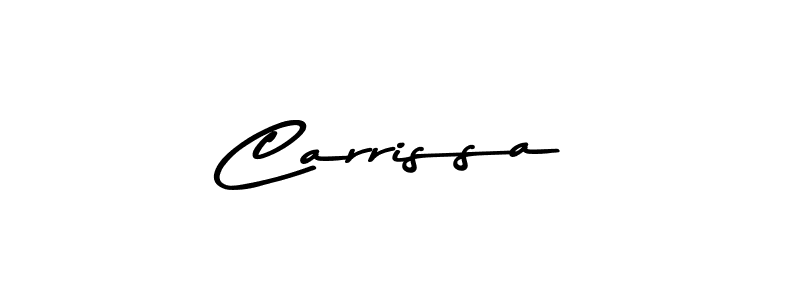 Create a beautiful signature design for name Carrissa. With this signature (Asem Kandis PERSONAL USE) fonts, you can make a handwritten signature for free. Carrissa signature style 9 images and pictures png