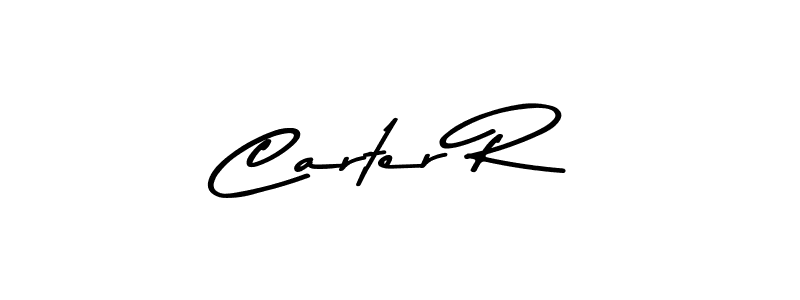 How to make Carter R name signature. Use Asem Kandis PERSONAL USE style for creating short signs online. This is the latest handwritten sign. Carter R signature style 9 images and pictures png
