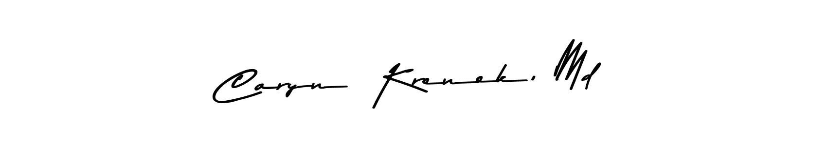 This is the best signature style for the Caryn  Krenek, Md name. Also you like these signature font (Asem Kandis PERSONAL USE). Mix name signature. Caryn  Krenek, Md signature style 9 images and pictures png