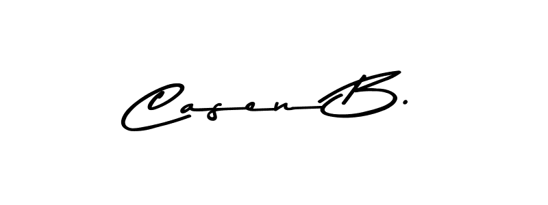 How to make Casen B. name signature. Use Asem Kandis PERSONAL USE style for creating short signs online. This is the latest handwritten sign. Casen B. signature style 9 images and pictures png