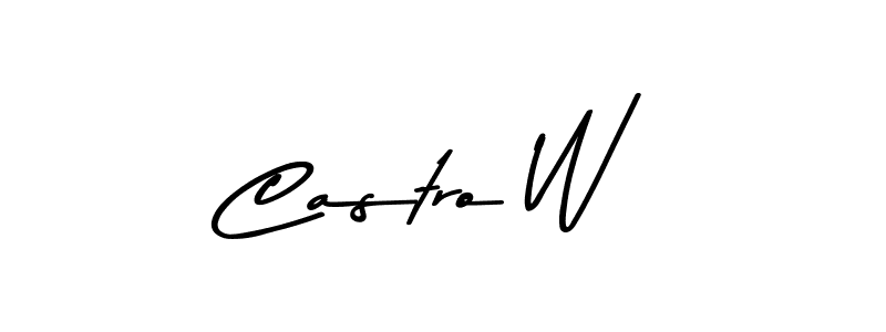 Also You can easily find your signature by using the search form. We will create Castro W name handwritten signature images for you free of cost using Asem Kandis PERSONAL USE sign style. Castro W signature style 9 images and pictures png