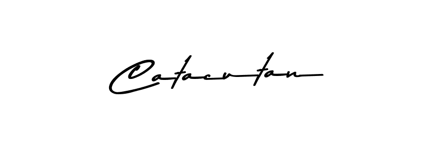 Create a beautiful signature design for name Catacutan. With this signature (Asem Kandis PERSONAL USE) fonts, you can make a handwritten signature for free. Catacutan signature style 9 images and pictures png