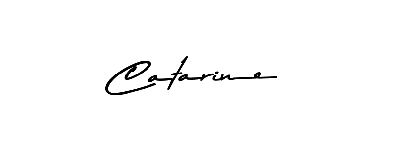 How to make Catarine name signature. Use Asem Kandis PERSONAL USE style for creating short signs online. This is the latest handwritten sign. Catarine signature style 9 images and pictures png