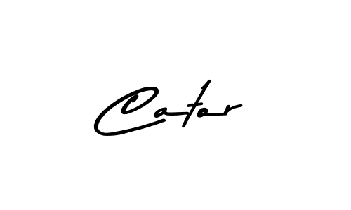 Use a signature maker to create a handwritten signature online. With this signature software, you can design (Asem Kandis PERSONAL USE) your own signature for name Cator. Cator signature style 9 images and pictures png