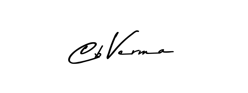 Make a beautiful signature design for name Cb Verma. With this signature (Asem Kandis PERSONAL USE) style, you can create a handwritten signature for free. Cb Verma signature style 9 images and pictures png