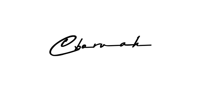 How to make Cboruah name signature. Use Asem Kandis PERSONAL USE style for creating short signs online. This is the latest handwritten sign. Cboruah signature style 9 images and pictures png