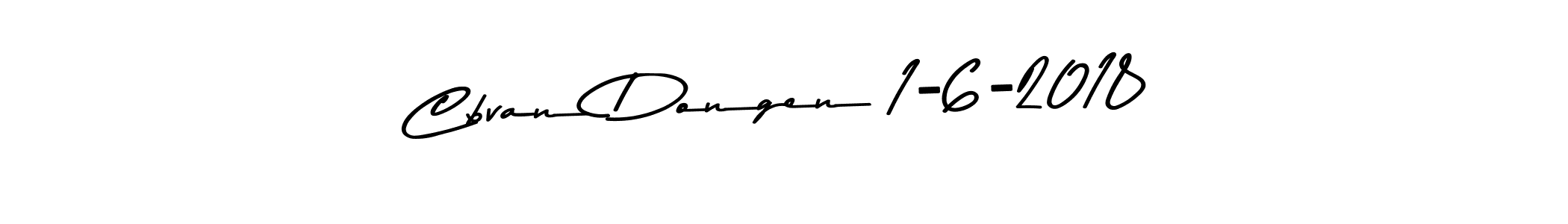 Make a beautiful signature design for name Cbvan Dongen 1-6-2018. With this signature (Asem Kandis PERSONAL USE) style, you can create a handwritten signature for free. Cbvan Dongen 1-6-2018 signature style 9 images and pictures png