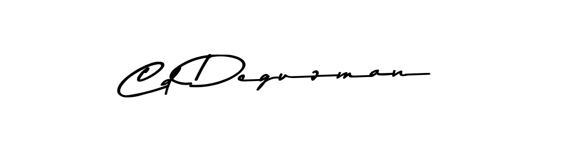 How to make Cd Deguzman name signature. Use Asem Kandis PERSONAL USE style for creating short signs online. This is the latest handwritten sign. Cd Deguzman signature style 9 images and pictures png