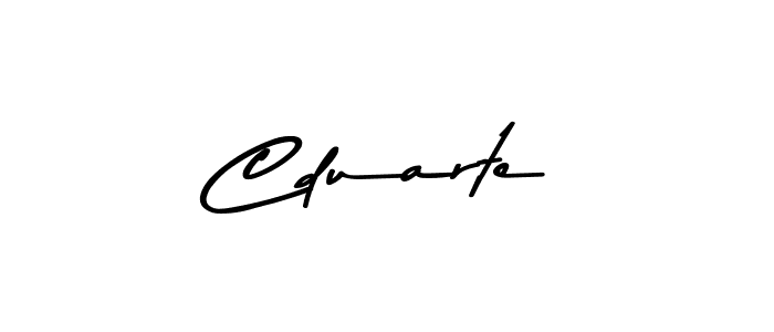 How to make Cduarte name signature. Use Asem Kandis PERSONAL USE style for creating short signs online. This is the latest handwritten sign. Cduarte signature style 9 images and pictures png