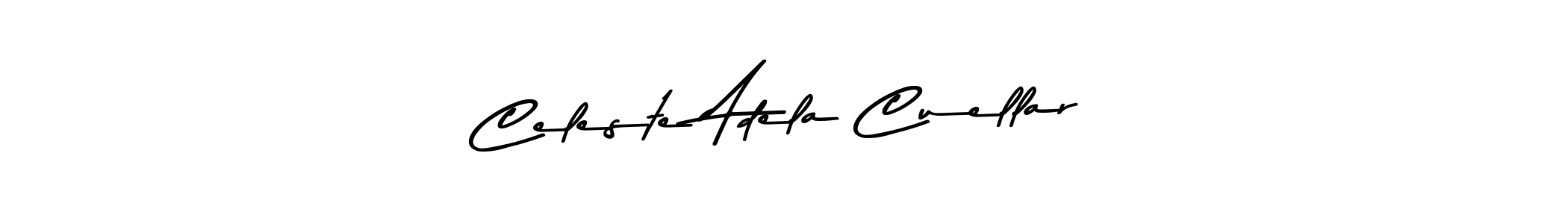 How to make Celeste Adela Cuellar name signature. Use Asem Kandis PERSONAL USE style for creating short signs online. This is the latest handwritten sign. Celeste Adela Cuellar signature style 9 images and pictures png