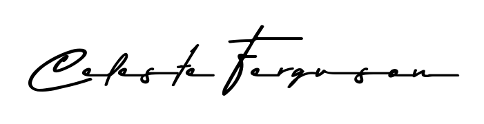 Design your own signature with our free online signature maker. With this signature software, you can create a handwritten (Asem Kandis PERSONAL USE) signature for name Celeste Ferguson. Celeste Ferguson signature style 9 images and pictures png