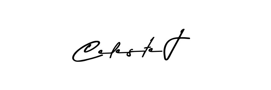Celeste J stylish signature style. Best Handwritten Sign (Asem Kandis PERSONAL USE) for my name. Handwritten Signature Collection Ideas for my name Celeste J. Celeste J signature style 9 images and pictures png